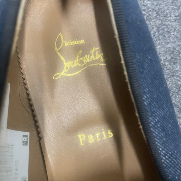 $1200 Christian Louboutin Loafers Men’s Size 12Signature Crest Embroidered - Picture 9 of 12